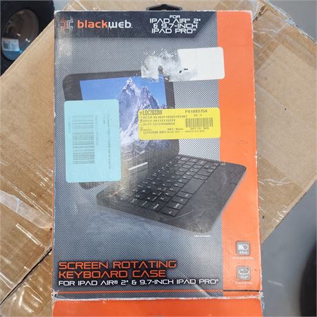 814 - Blackweb Screen Rotating Keyboard Case iPad Air 2