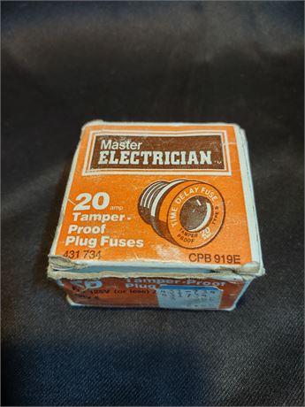 Master Electrician 20 amp Tamper Proof Plug Fuses