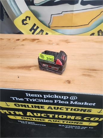 398 - Muilwaukee 5.0 M18 Battery (Verified Works!)