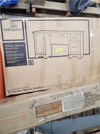 493 - Pelingo Collection Computer Desk (60"W x 30"H x 24"D)