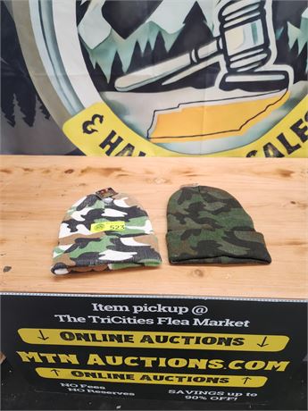 523 - 2pk Camo Beanies
