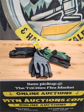 522 - Size M Firm Grip Utility Gloves 3pk