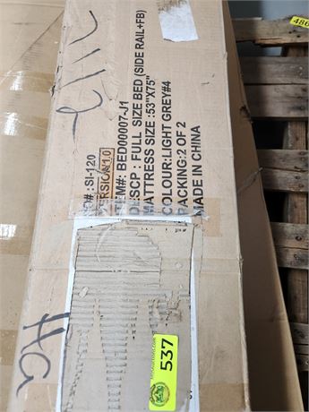 537 - Box 2 of 2 - Twin Bed Side Rail and FB