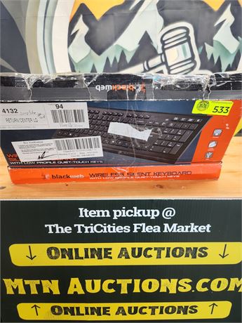 533 - Blackweb Wireless Silent Keyboard